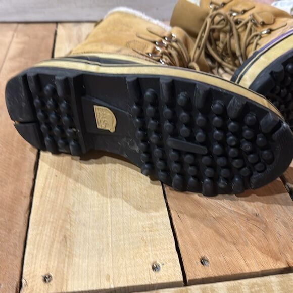 Sorel Caribou Buff Tan Black Waterproof Lace Up Boots B94 - Picture 3 of 11